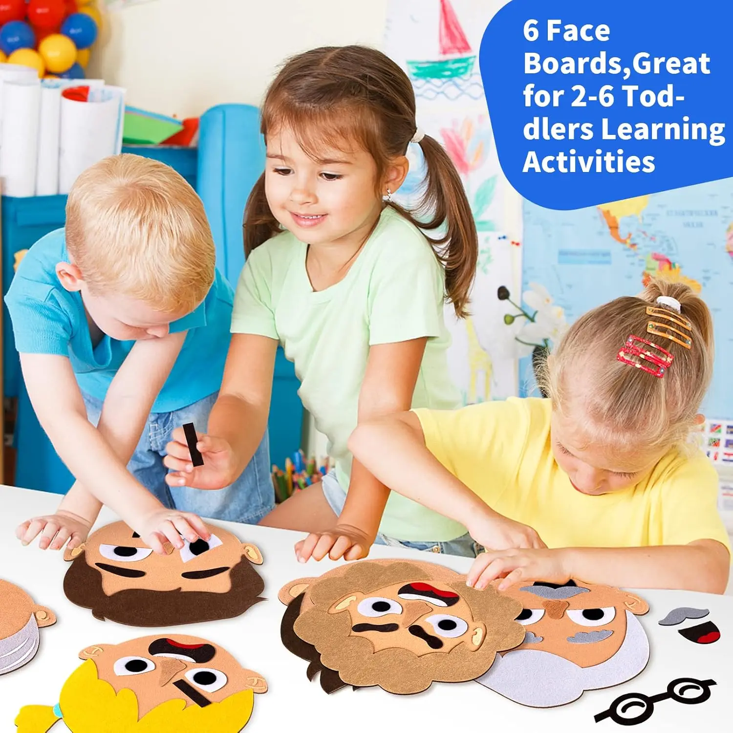 Social Emotional Games for Kids & Toddlers Family Feelings Board Games Autism Sensory Toy Preschool Learning Toys for Boys Girls 5