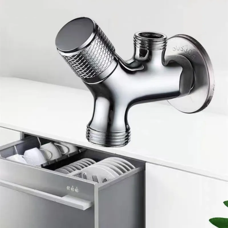 Valvola Ad Angolo In Rame A Tre Vie Uno In Due A Quattro Punti Rubinetto Per Lavatrice Doppia Uscita Valvola Ad Angolo Per Lavastoviglie A Sei Punti