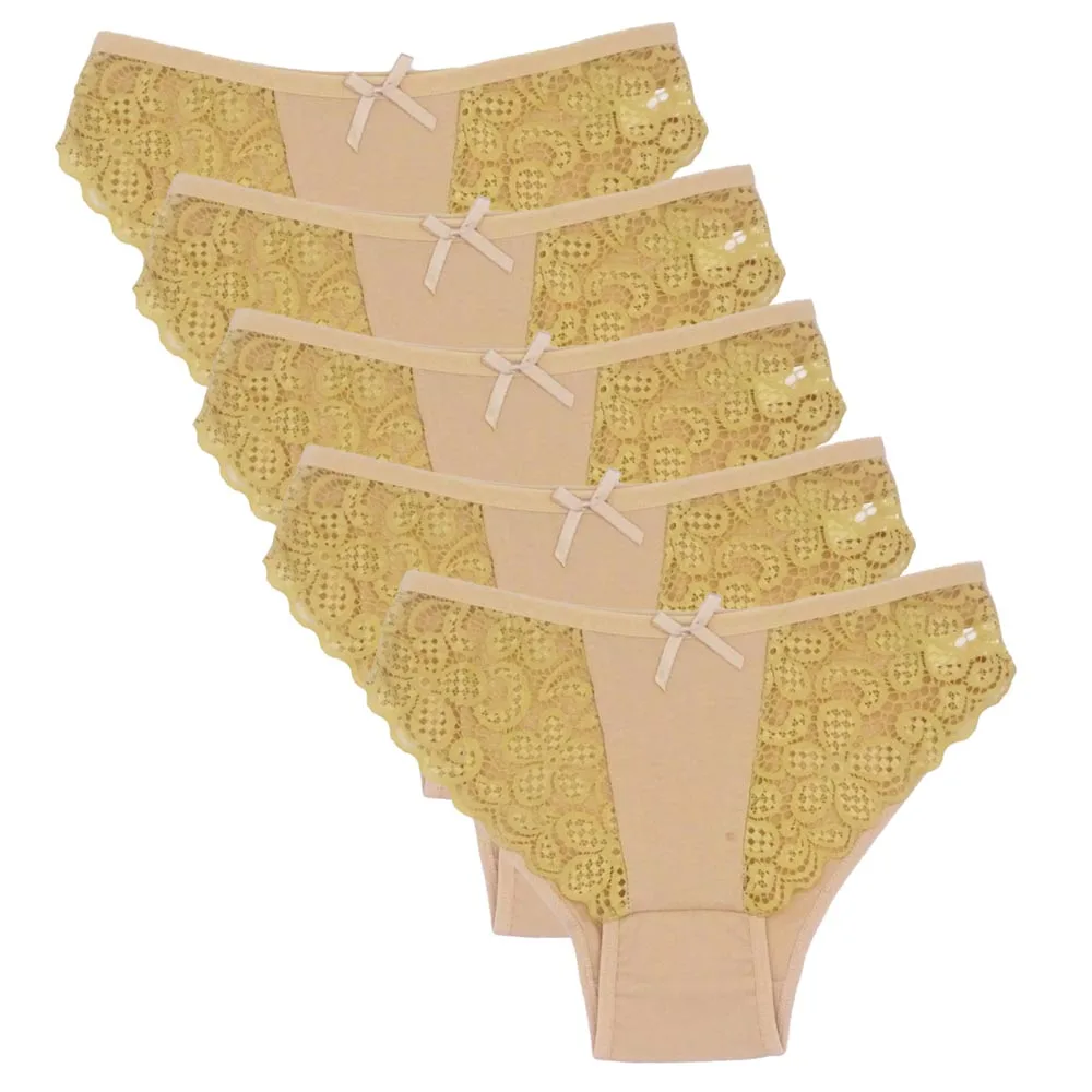 Lot De 5 Culottes Femme Coton Sans Couture - Taille M, Confortables Et Respirantes - Couleur Bleu Marine - Pour Tous Les Jours
