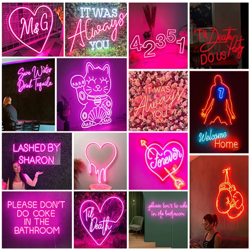 Custom Neon Signs Can Personalized For Wedding Birthday Party Outdoor  Indoor Neon Decorations Neon Led Letters Neon Mural