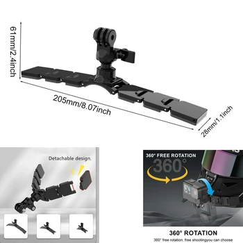 2024 nuovi accessori multifunzione supporto per mentoniera per casco moto per GoPro Hero 13 12 11 10 9 per DJI Action Sports Camera