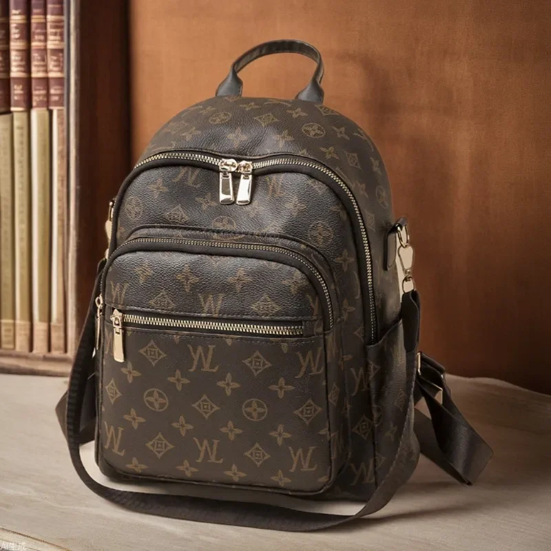 حقيبة ظهر Louis Ghost النسائية ذات السعة الكبيرة، حقيبة مدرسية عصرية للركاب من ألياف البوليستر للأعمال/طراز OL، فتحة بسحاب