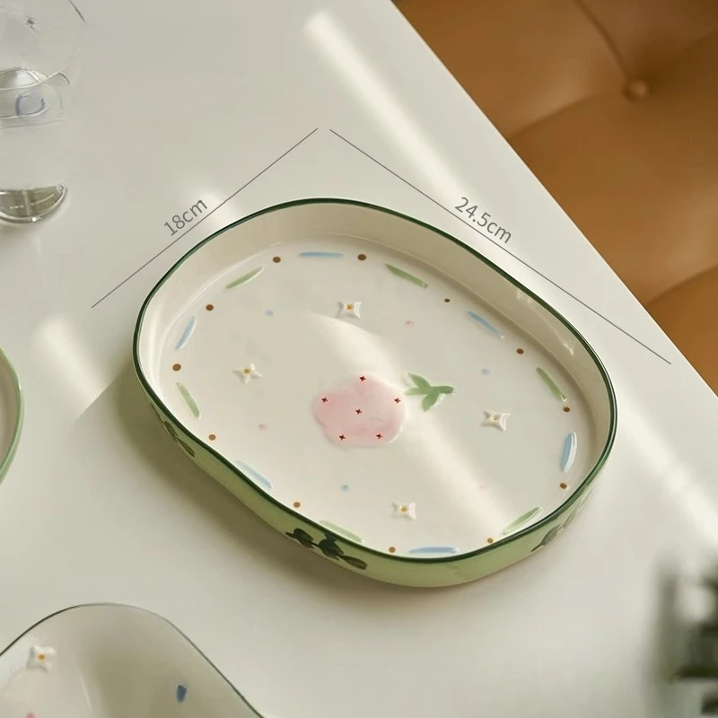 북유럽 스타일 가정용 작고 신선하며 고가치 식기 및 접시