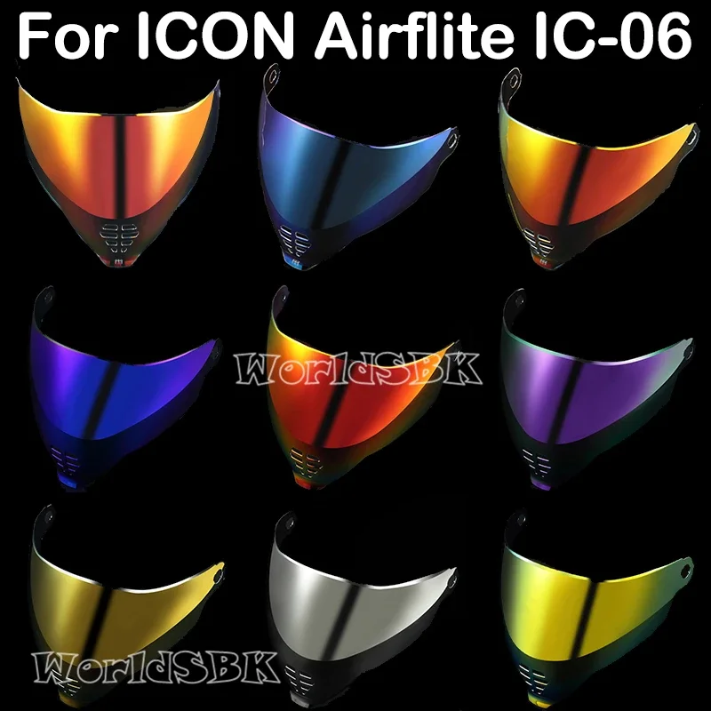 Motorcycle ICON Airflite Visor Shield Fliteshield Mirrored Airflite Faceshield Replacement Face Shield for The Airflite Helmets.