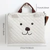 Diaper Bags Large Capacity Cartoon Bear Cotton Portable Travel Maternity Mommy Bag Women Handbag 2
