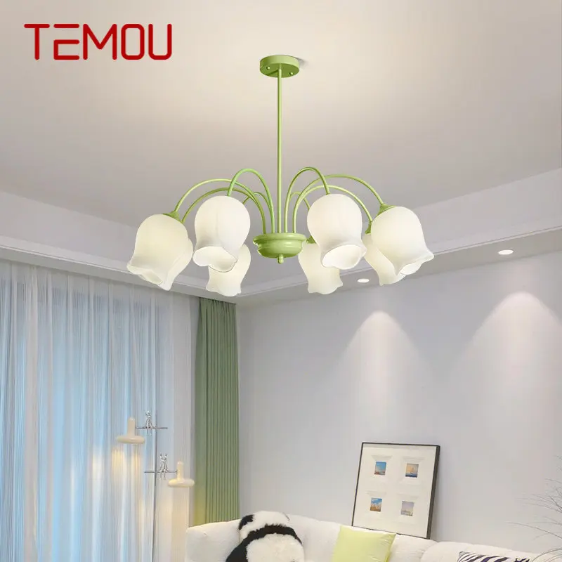 

TEMOU Modern Lighting Chandelier LED Fixtures Loft Retro Design Rope Creative Pendant Lamp for Home Bedroom