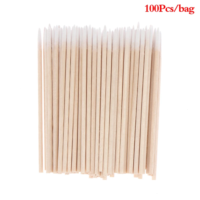 

100Pcs mobile phone charging port cleaning earphone hole cleaning superfine wood stick cotton swab