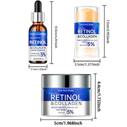 Enhanced Retinol and Collagen Repair Cream & Serum Set - Hydrating Skincare Essentials with Travel Package (3 - piece care set)
