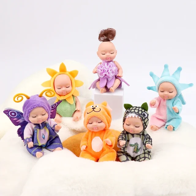 1pc Mini Reborn Doll Kit Toy Simulation Reborn Baby Princess Cute Sleeping Dolls Toy with Clothes Accessories Bebés Reborns 2