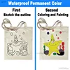8Pcs Waterproof Permanent Color Fabric Textile Marker Pen For T Shirt Shoes Clothes Wood Stone DIY Art Graffiti Drawing Painting 5