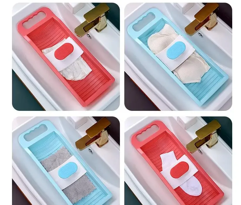 Underwear Washboard Portable Hand Wash Laundry Board Plastic Mini Sock Underweare Washboard Baby Clothes Clean Tool