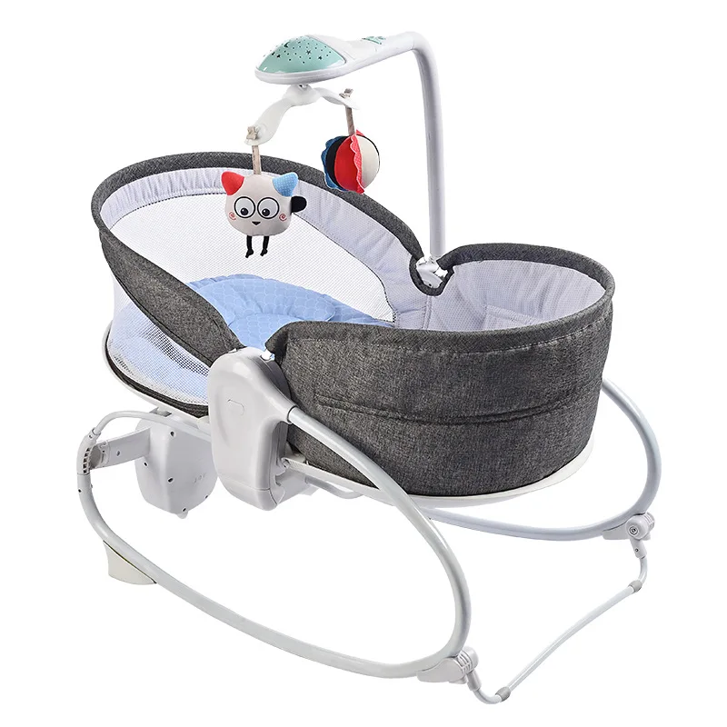 Newborn Automatic Rocking Chair Baby Rocking Bed Electric Sleeping Basket To Comfort Sleep Safe Dual-use Baby Coaxing Artifact