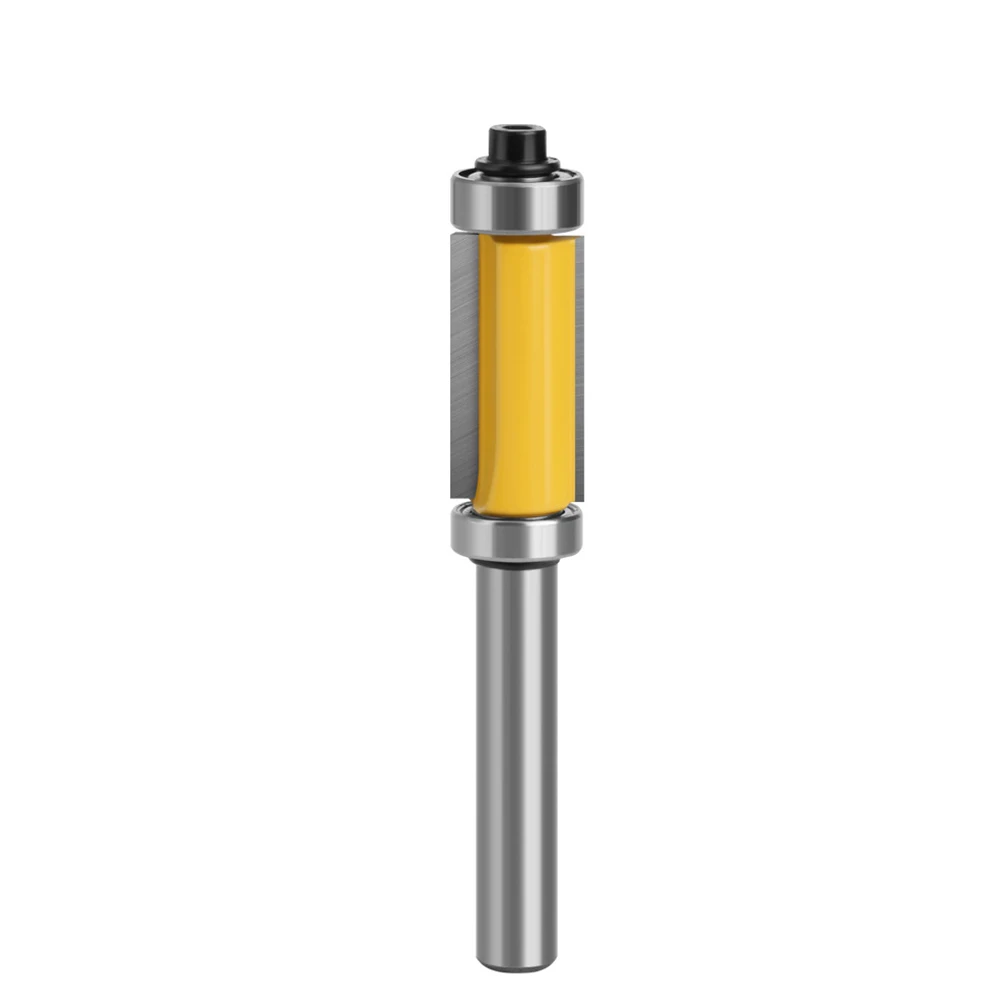 

8mm Shank Double Bearing Straight Router Bit, Ideal for Routing Curved Wood, Exceptional End Grain Performance