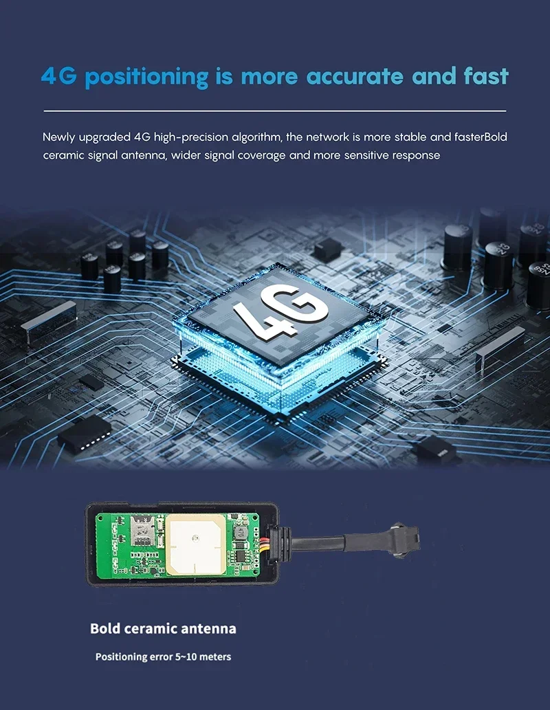 4G GPS Tracker Relay Car Motorcycle Bike Engine Cut Oil Tracking ACC Tow Call SMS Alarm SOS Voice Location Safety System APP gps tracker car tracker