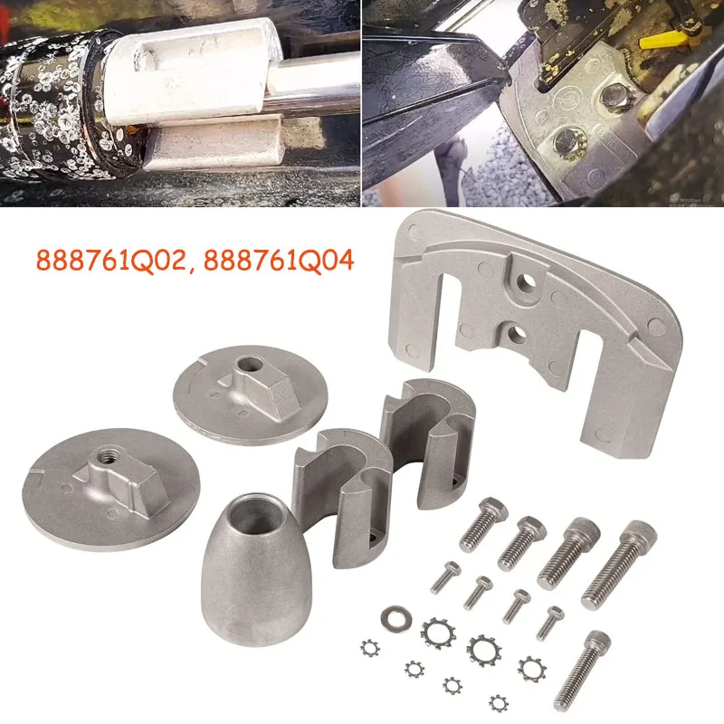 

ESUYA 22Pcs Boat Tools CMBRAVO3KITA Aluminum Anode Kit for Mercury Bravo III (2004-Present) Replace 888761Q02, 888761Q04