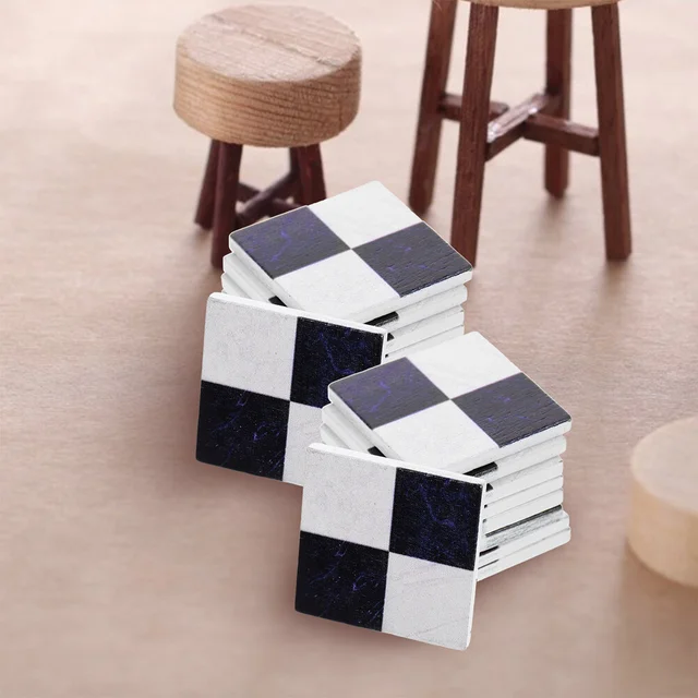 Szimulált Fa Padló Mini Ház Otthoni Dekorációs Táblák Épületkészletek Padlólapok - Image 5