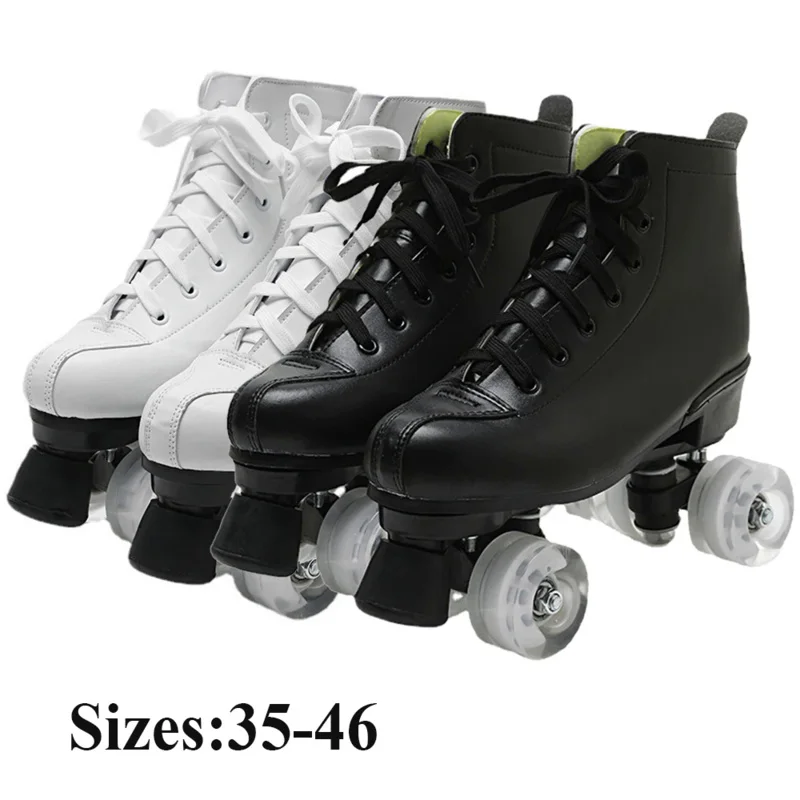 RollerSkatesShoesMicrofiberLeatherPURubberAdultMenWomenUnisex