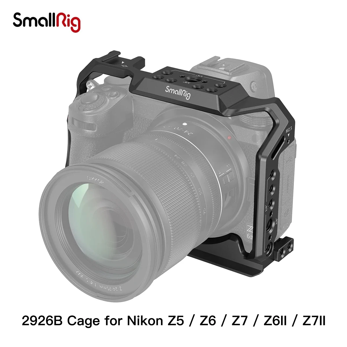 

Клетка SmallRig 2926B для камеры Nikon Z5 Z6 Z7 Z6II Z7II с холодным башмаком NATO Rail SmallRig кронштейн с отверткой