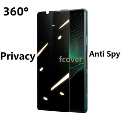 Privacy Tempered Glass Screen Protector Film - Anti - Spy Shield - Sony Xperia 1 VIII (360 Anti Spy)