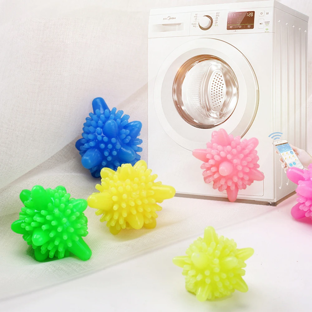Description Picture 4 of item1Pc Random Color Decontamination Laundry Ball Anti-Tangle Hair Lint Remover Washing Machine Cleaning Ball Household Supplies