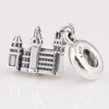 Authentic S925 Sterling Silver Vintage Charles Bridge Prague Castle Dangle Charm Fit Women Bracelet Bangle DIY Jewelry Girl Gift 3