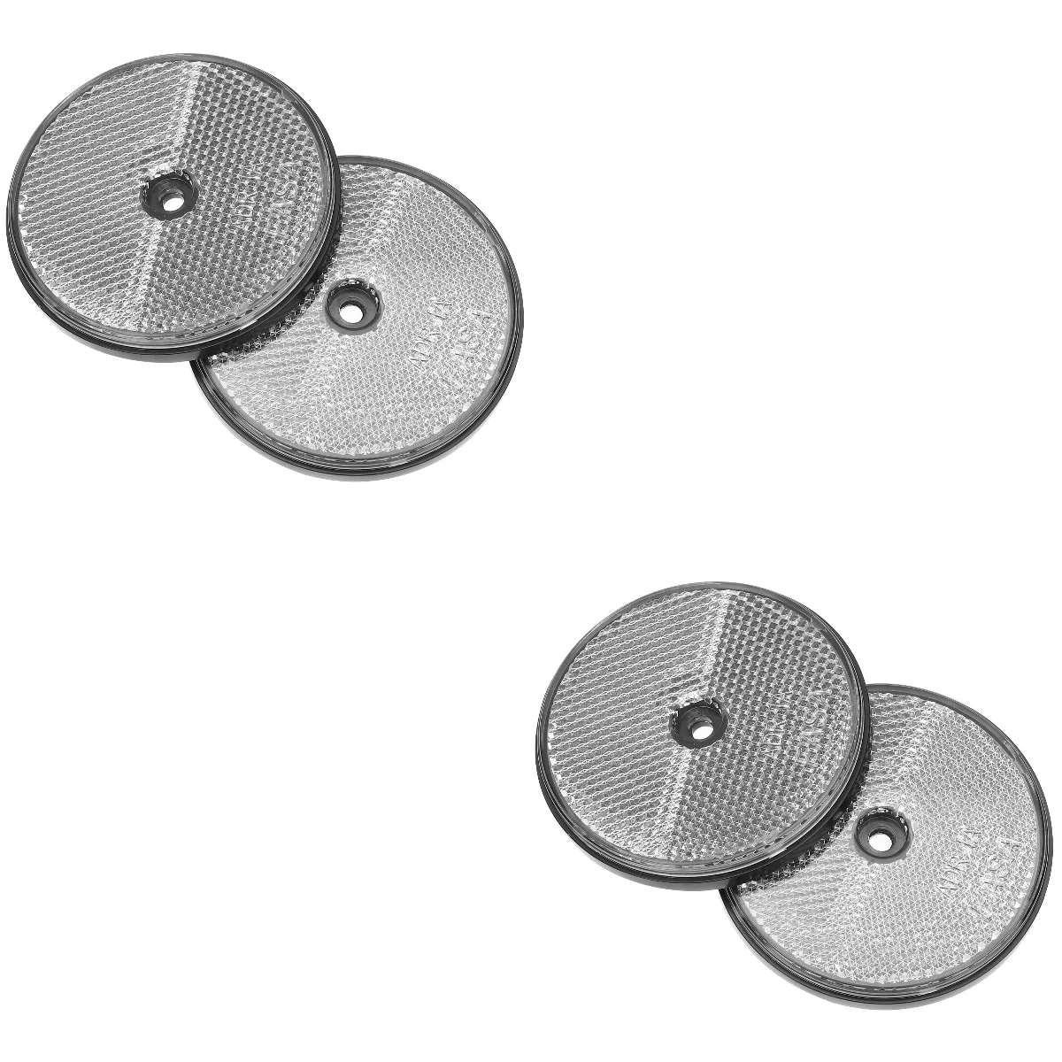 

4 pcs Driveway Reflector Round Front Reflector Trailer Bike Screw On Reflector