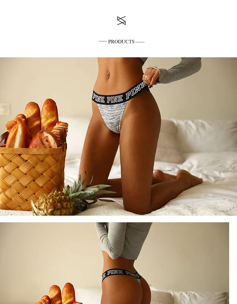 Sexy Thong Women Panties Underwear Letter Ladies Briefs Seamless