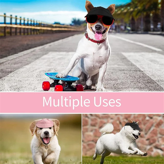 Cappello Da Sole Per Cani Di Piccola Taglia - In Cotone, Lilla, Protezione UV