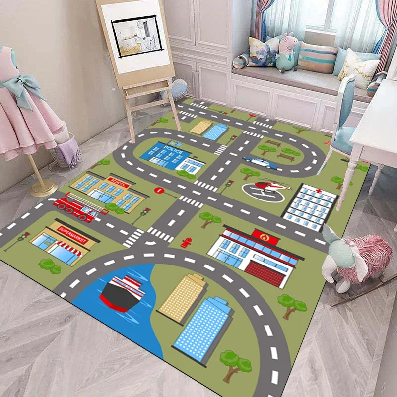 Cartoon Children Cute Room Décor Floor Mat Non-slip Soft Carpets for Living Room Game Rugs for Bedroom Big Size Washable Carpet 5