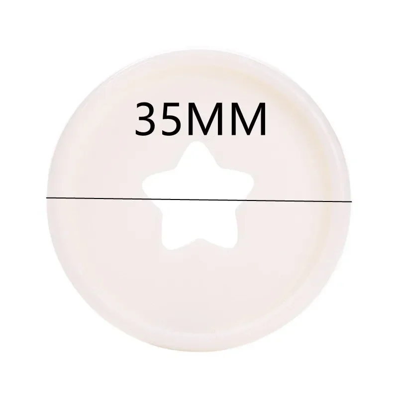 100PCS35MM plastic binding ring binding buckle five-pointed star pattern loose-leaf mushroom hole consumables