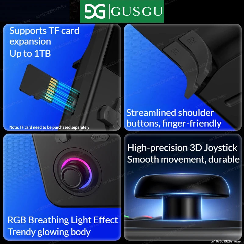 New GUSGU H7 Handheld Game Console 4.5 Inch IPS Video Portable Gaming Player Linux System Play 4000mAh Long Standby - 6