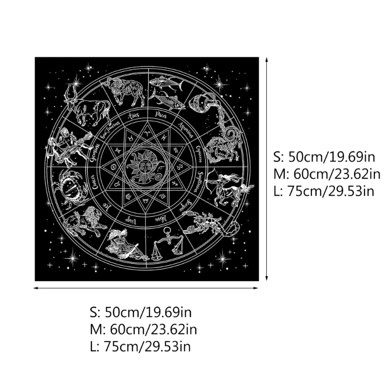 Velvet Tarot Astrology Tablecloth Rune Divination Altar Cards Cloth Table Covers