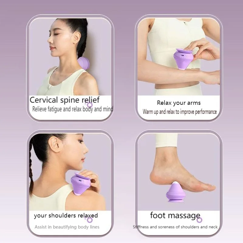 Electric Deep Tissue Massage Ball - Heat Therapy&Vibration for Feet/Neck/Back,Portable Muscle Relief with Suction Cup Technology