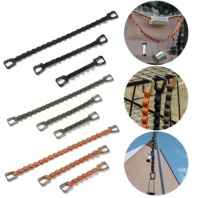Camping Hanging Rope Outdoor Lanyard Hanger Campsite or Garden Supplies Storage Strap Clothesline Tent Cup Hang Lamp Hang Buckle tent clips outdoor tent ropes camping tent accessories camping tent fasteners tent rope tightener camping cord buckles camping rope buckle