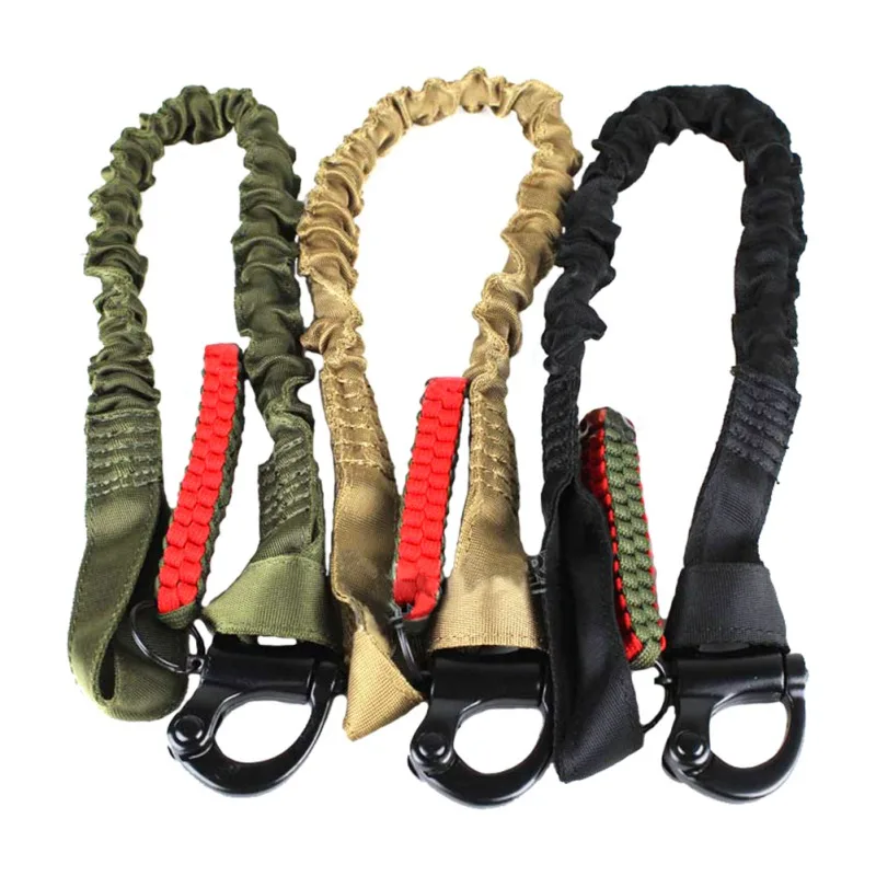 Tactical Hunting Belt Nylon Rubber Shoulder Padding Rotatable Clip Rifle Safety Rope Holder (Sling) Strap 360 Degree