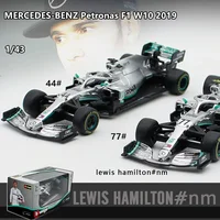 Bburago 1:43 Mercedes Benz 2019 W10 F1 Formula Static Die Casting Alloy Model Racing Car # 44 # 77 Collection Gift Toy 2