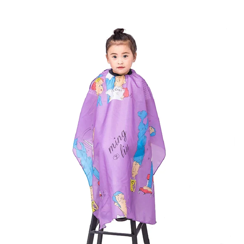 Salon Kids Hairdressing Cape Hairdresser Cartoon Pattern Haircut Styling Gown Barber Shop Household Child Hair Cut Cape Apron 2