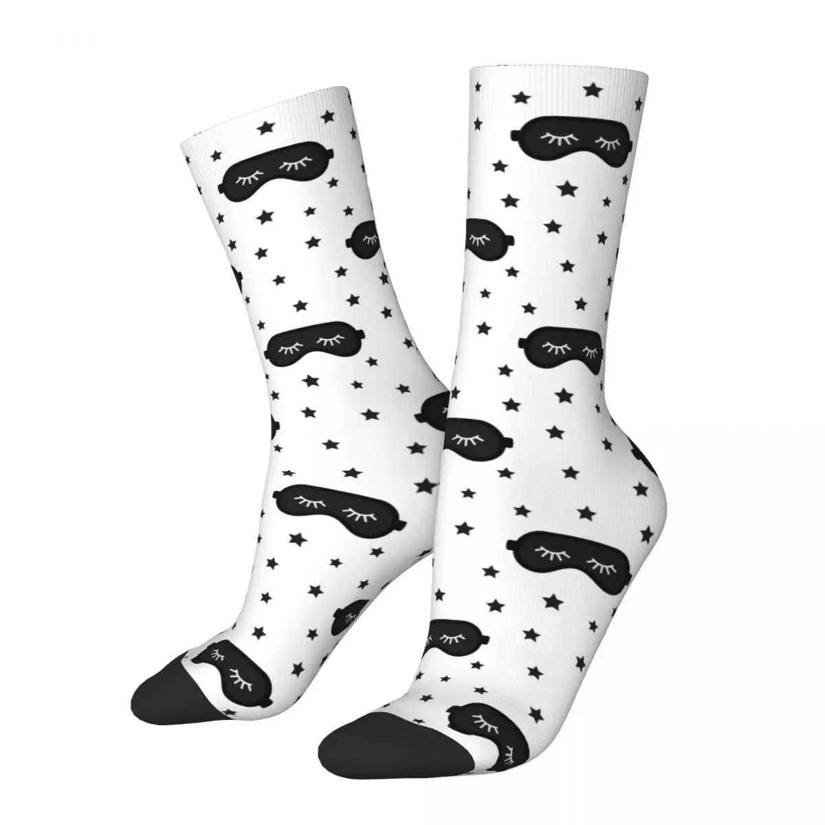 

Happy Funny Men's Socks Casual Eyelash Cartoon Sock Polyester Stars Graphic Women Sock Spring Summer Autumn Winter