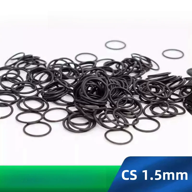 

Custom FKM O-rings CS 1.5mm Fluoroelastomer Gasket Chemicals Oils High-temperature Corrosion Resistance Black