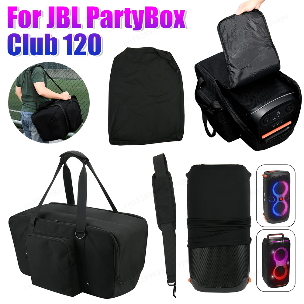Dust Case for JBL PartyBox Club 120 Travel Carrying Case with Shoulder Strap Storage Bag for JBL PartyBox Club 120 Accessories