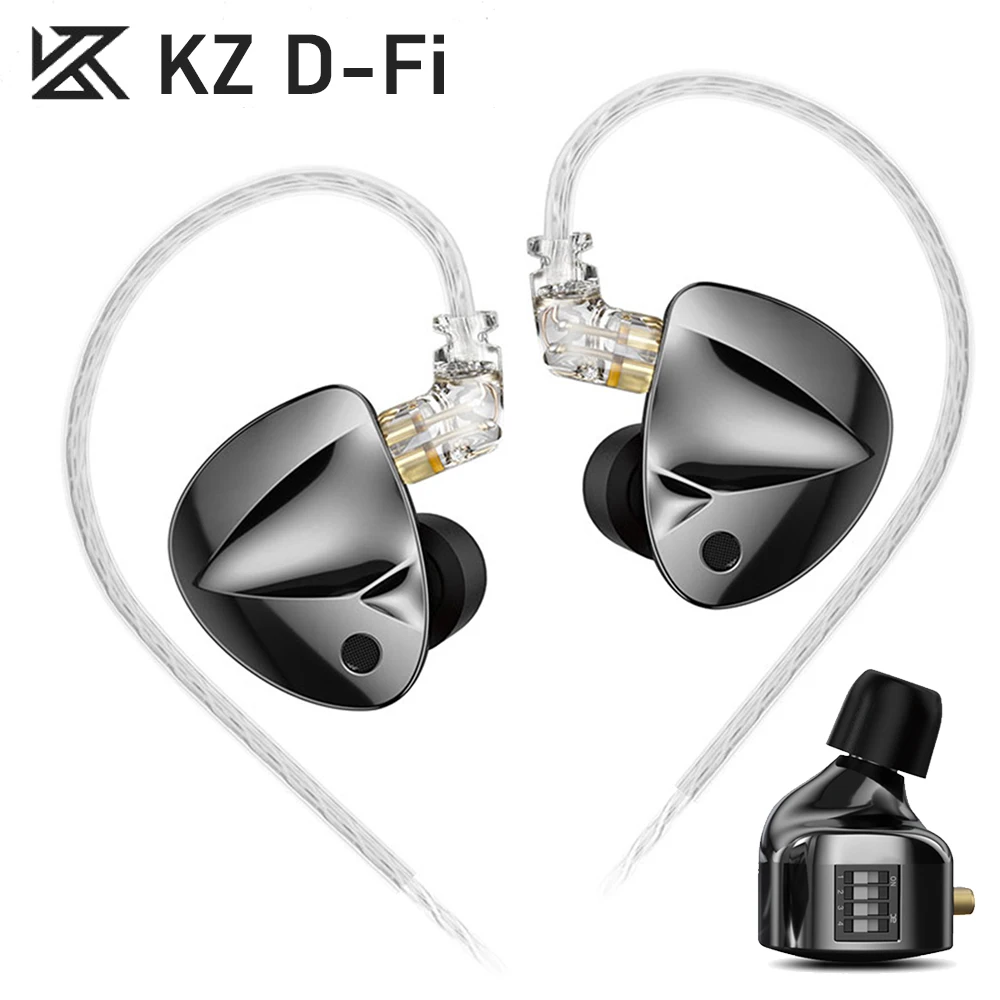 KZ D Fi In Ear Monitor Earbuds Wired Earphone 4 Level Customizable