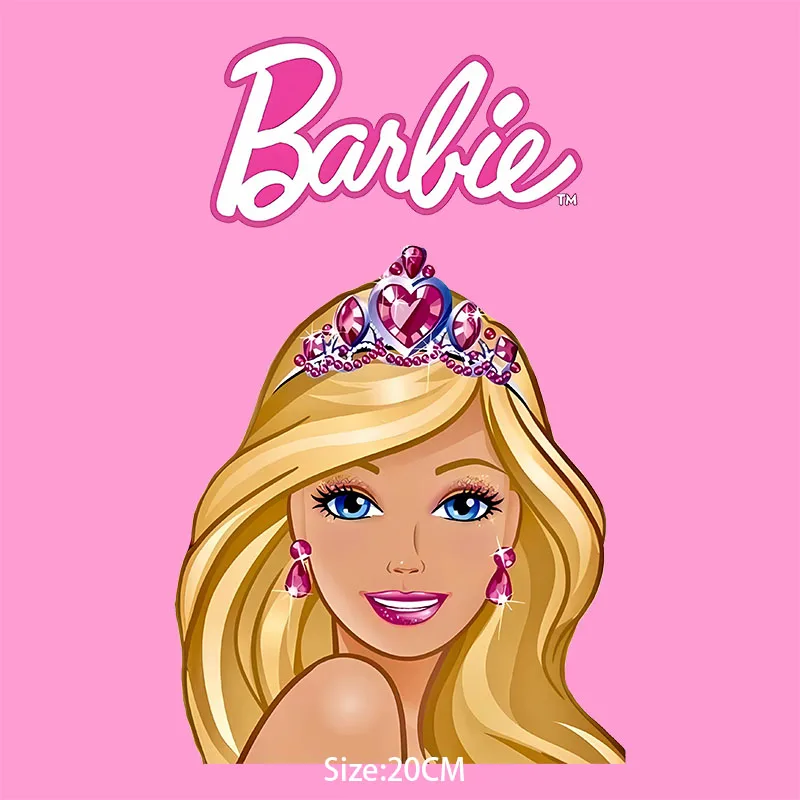 1Pcs Barbie Letter Embroidery Stickers Kawiai Cartoon Kids Hole Patch  Clothing Stickers Princess Iron On Clothes Patches Badge - AliExpress