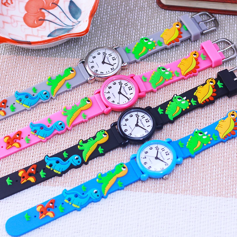 Chaoyada New Style Children Boys Man Girls Fashion Dinosaur Strap Watches Students Kids Colorful Dial Digital Casual Sport Watch 4