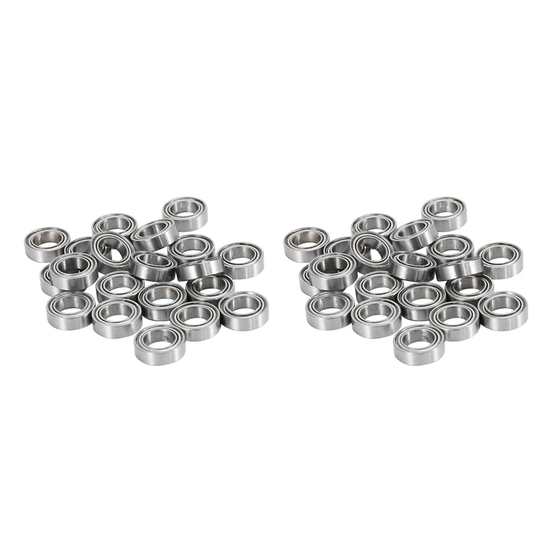 

40Pcs MR106-ZZ Bearing 6 X 10 X 3Mm Metal Shielded Ball Bearing Pre-Lubricated With Grease Radial Ball Bearing