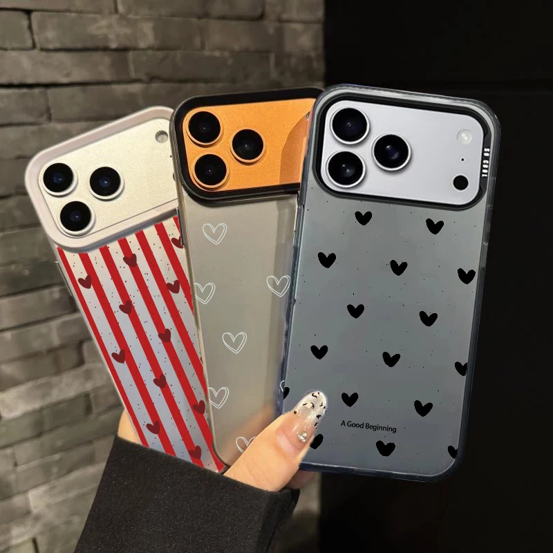 Love Heart Pattern Hard Phone Case