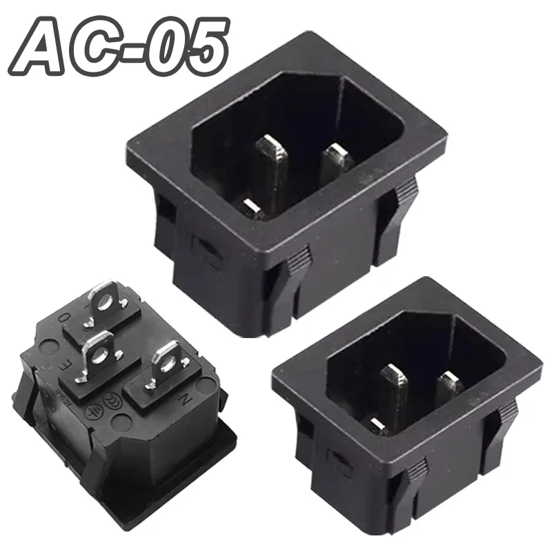5/20Pcs C13 AC Power Socket AC-05 Electrical Mount Socket 3Pin Plug ...
