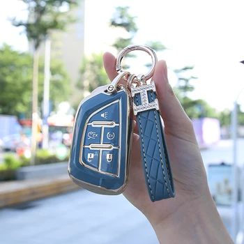 5 pulsanti TPU Car Key Case Cover Holder Shell Fob per Cadillac CT4 CT5 2021 2022 Gold Edge Smart portachiavi accessori Auto 3 5 pulsanti TPU Car Key Case Cover Holder Shell Fob per Cadillac CT4 CT5 2021 2022 Gold Edge Smart portachiavi accessori Auto - 5 pulsanti TPU Car Key Case Cover Holder Shell Fob per Cadillac CT4 CT5 2021