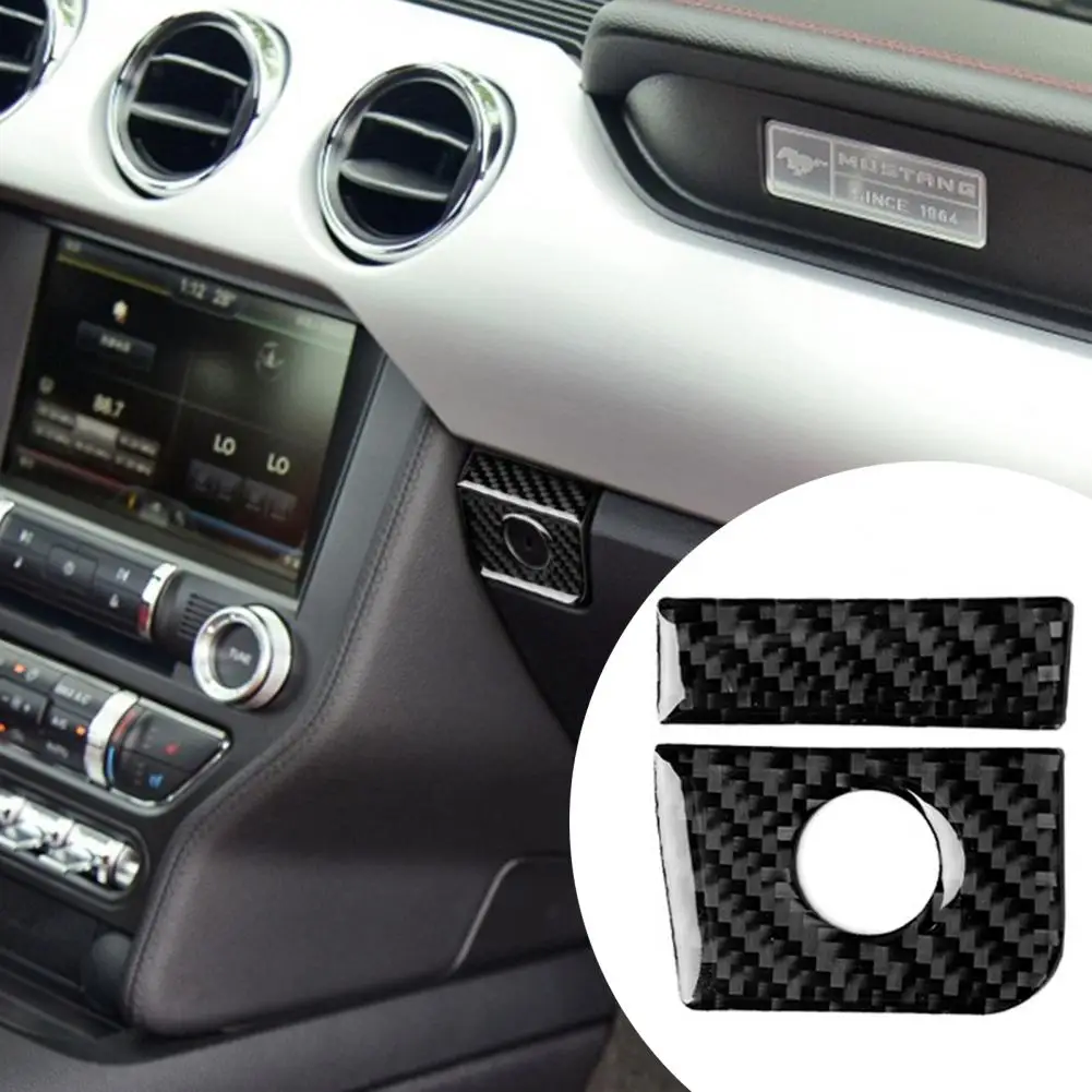 

2Pcs Waterproof Carbon Fiber Self-adhesive Storage Box for Ford Mustang Storage Box Panel Grain Design Sticker
