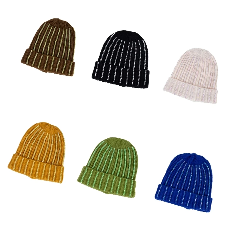 

Slouchy Winter Warm Skull Cap Knitted Beanie Y2k Hip Hop Accessories Unisex Skull Cap Ski Cycling Outdoor NEW