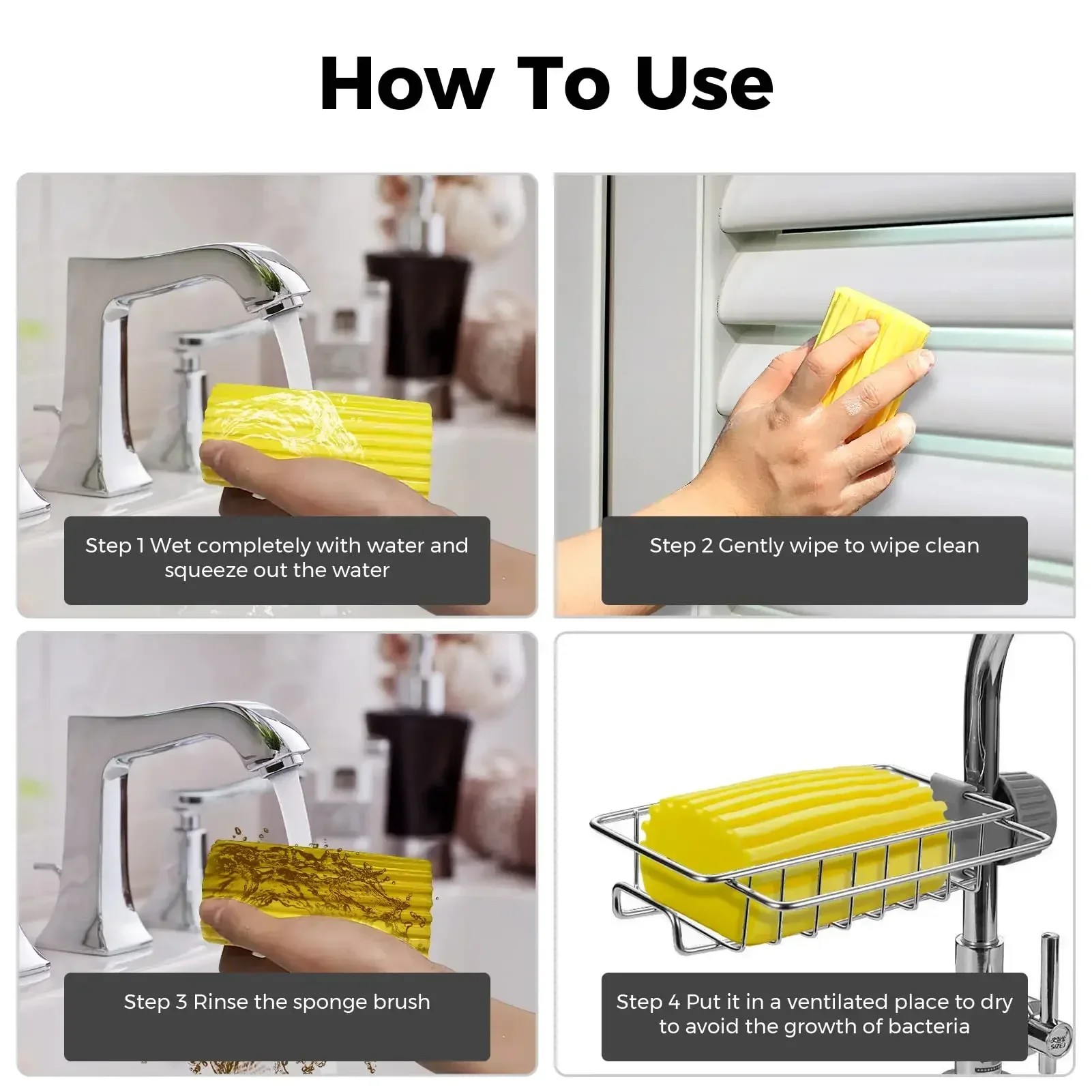 Damp Clean Duster Sponge Portable Cleaning Brush Duster For Cleaning Blinds Glass Baseboards Vents Railings Mirrors Window 5